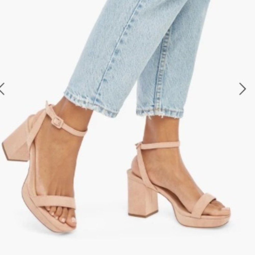 NWT JustFab Platform Heeled Sandal